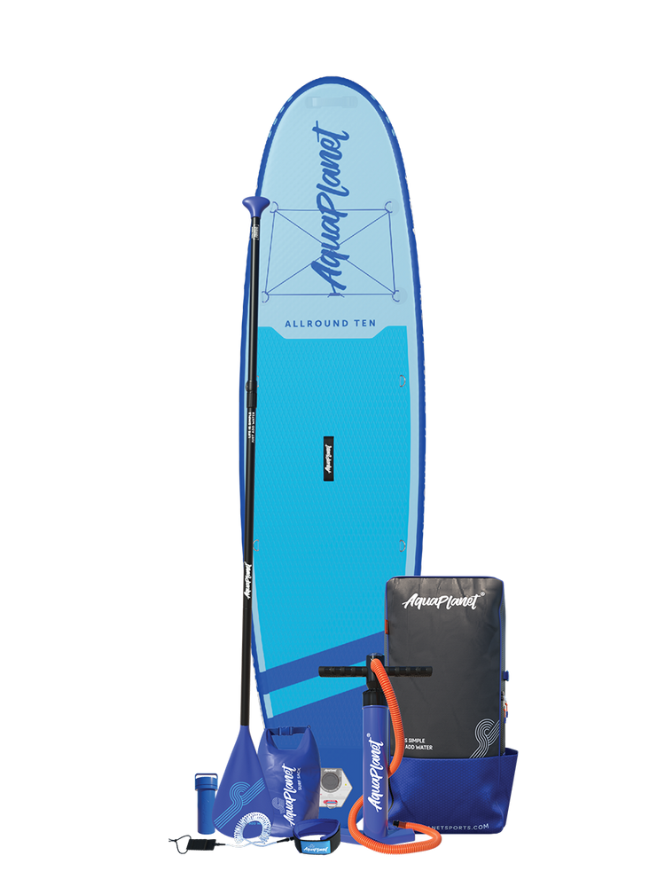 Aquaplanet ALLROUND TEN 10’ Inflatable Paddle Board Package - Blue
