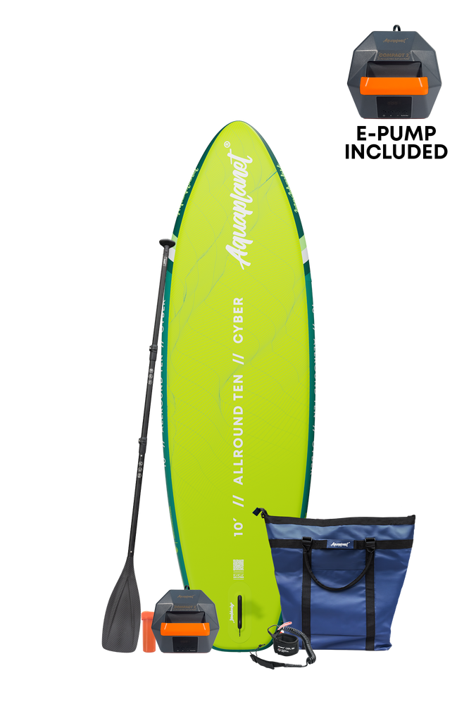 Aquaplanet ALLROUND TEN 10' Inflatable Paddle Board Package - Cyber