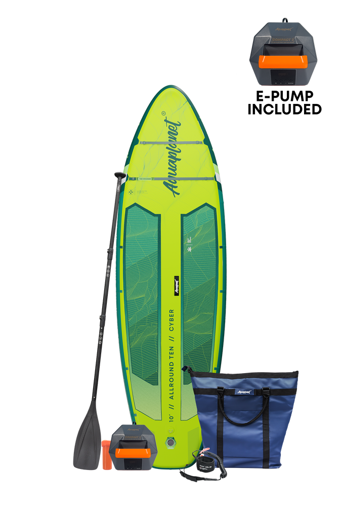 Aquaplanet ALLROUND TEN 10' Inflatable Paddle Board Package - Cyber