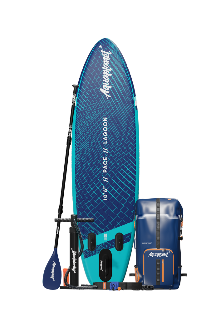 Aquaplanet PACE 10’6″ Inflatable Paddle Board Package - Lagoon