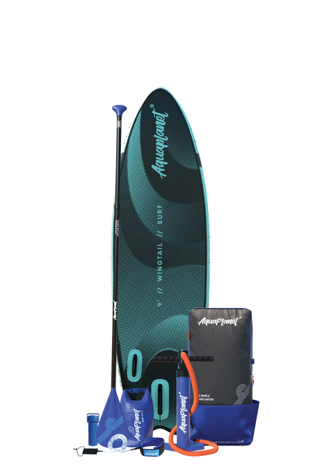 Aquaplanet WINGTAIL 9' Inflatable SURF & SUP Paddle Board Package
