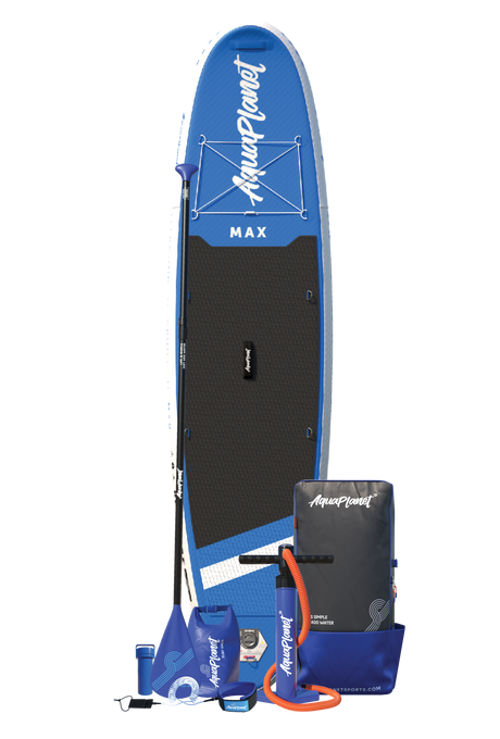 Aquaplanet MAX 10’6″ Inflatable Paddle Board Package - Blue