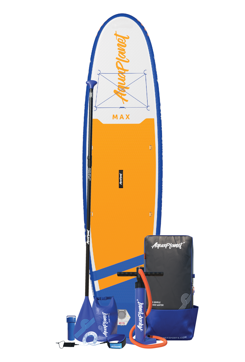 Aquaplanet MAX 10’6″ Inflatable Paddle Board Package - Orange