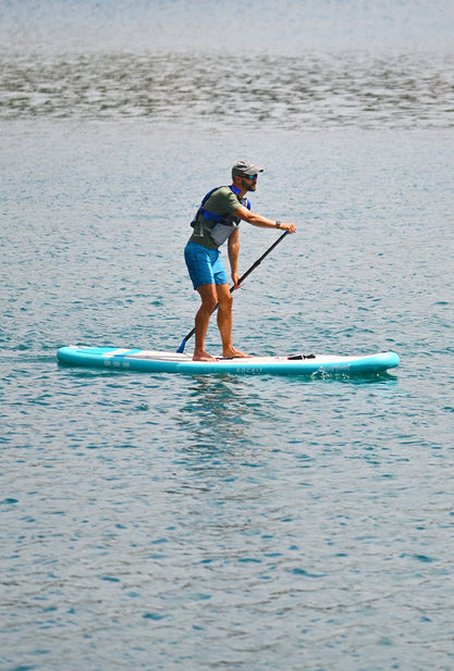 Aquaplanet ROCKIT 10’2" Inflatable Paddle Board/Kayak Package - Blue